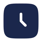 Clock Square SVG Icon